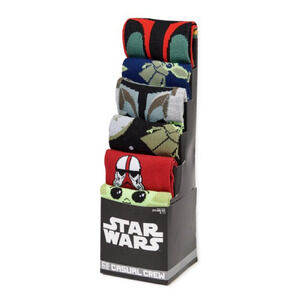 Copied - Star Wars The Mandalorian Baby Yoda Grogu Casual Crew Socks-6 Pairs